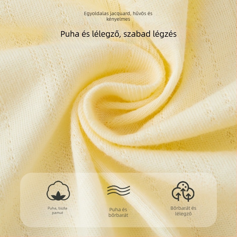 Gyerekeknek szánt pamut egyrészes alvópizsama, állatos karikatúra mintával, hosszú ujjú, uniszex, 1–3 éveseknek