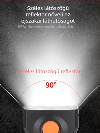 Kerékpár első lámpa éjszakai tekeréshez – vízálló, nagy fényerejű, hegy- és országúti kerékpárokhoz, Sky Leopard márka