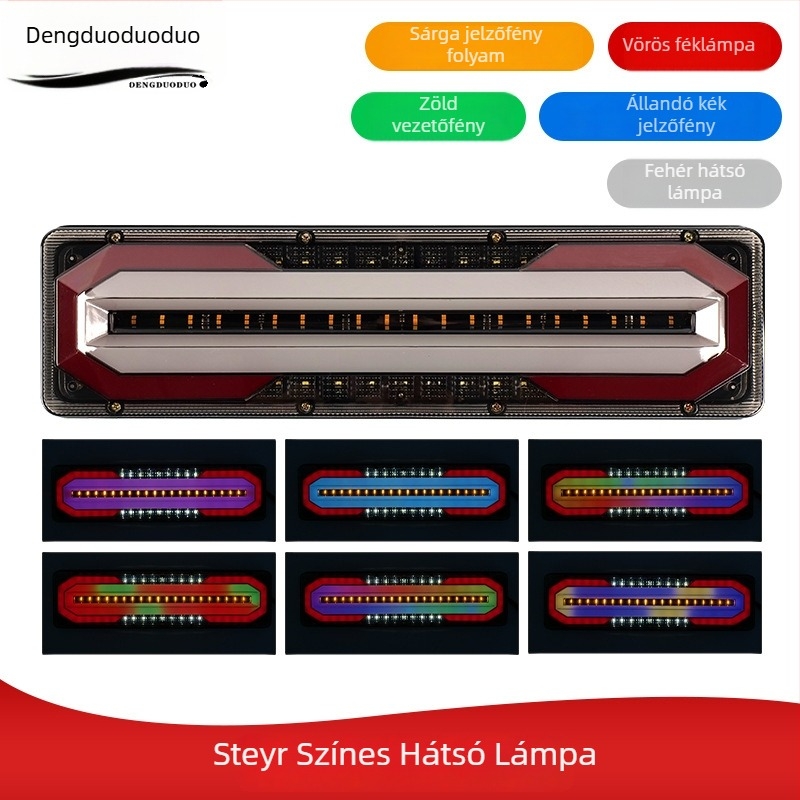 LED teherautó hátsó lámpa, 12/24V, 3000 lm, 4000K, élettartam 5000 óra, univerzális kompatibilitás