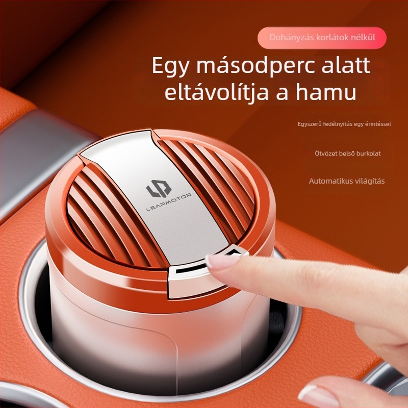 Autóhamutartó Car domain modell 005, fedővel és LED világítással, műanyagból, 200 g, kettős használat otthonra és az autóban