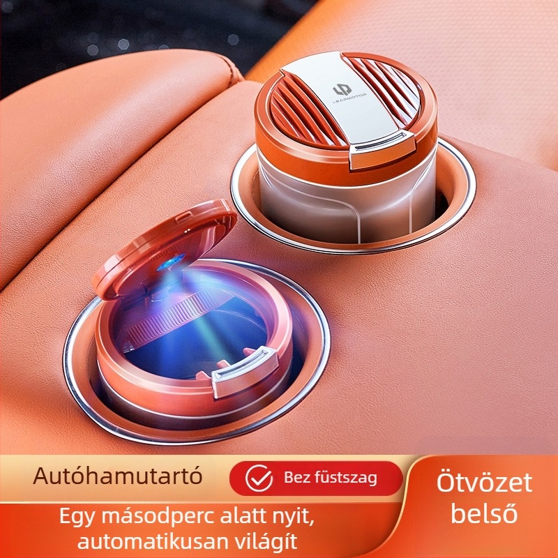 Autóhamutartó Car domain modell 005, fedővel és LED világítással, műanyagból, 200 g, kettős használat otthonra és az autóban