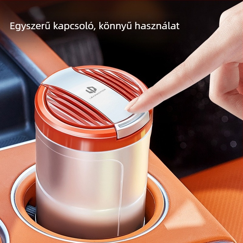 Autóhamutartó Car domain modell 005, fedővel és LED világítással, műanyagból, 200 g, kettős használat otthonra és az autóban