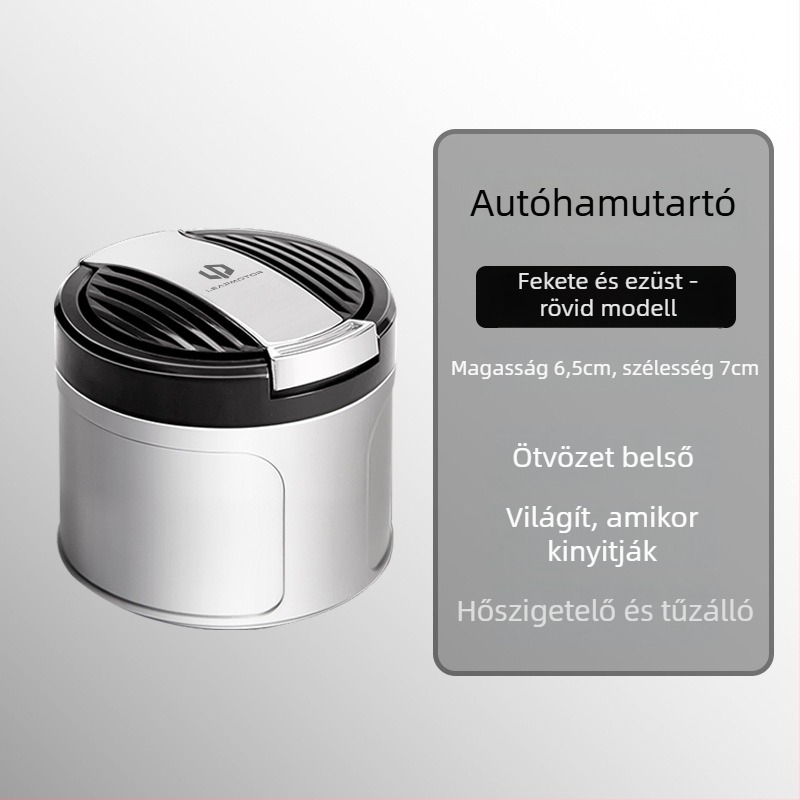 Autóhamutartó Car domain modell 005, fedővel és LED világítással, műanyagból, 200 g, kettős használat otthonra és az autóban
