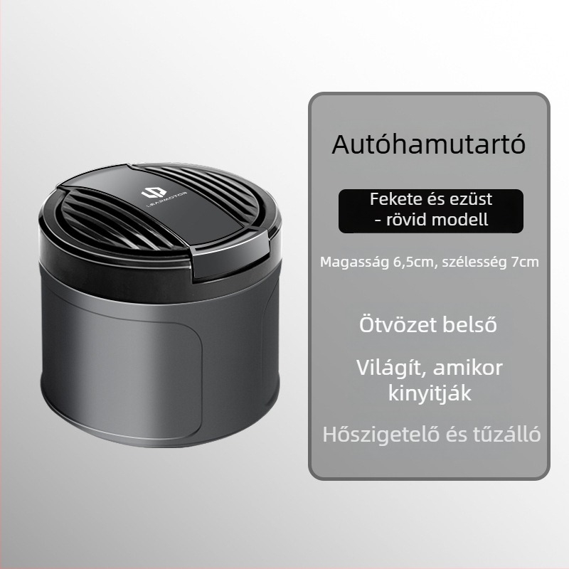 Autóhamutartó Car domain modell 005, fedővel és LED világítással, műanyagból, 200 g, kettős használat otthonra és az autóban