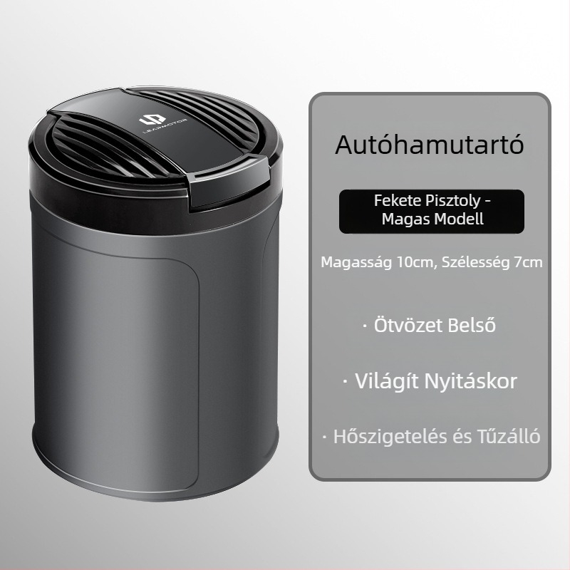 Autóhamutartó Car domain modell 005, fedővel és LED világítással, műanyagból, 200 g, kettős használat otthonra és az autóban