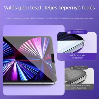 Edzett üveg kijelzővédő fólia iPad Pro 13 hüvelykhez – teljes lefedettség, anti-ujjlenyomat, anti-kék fény, porálló