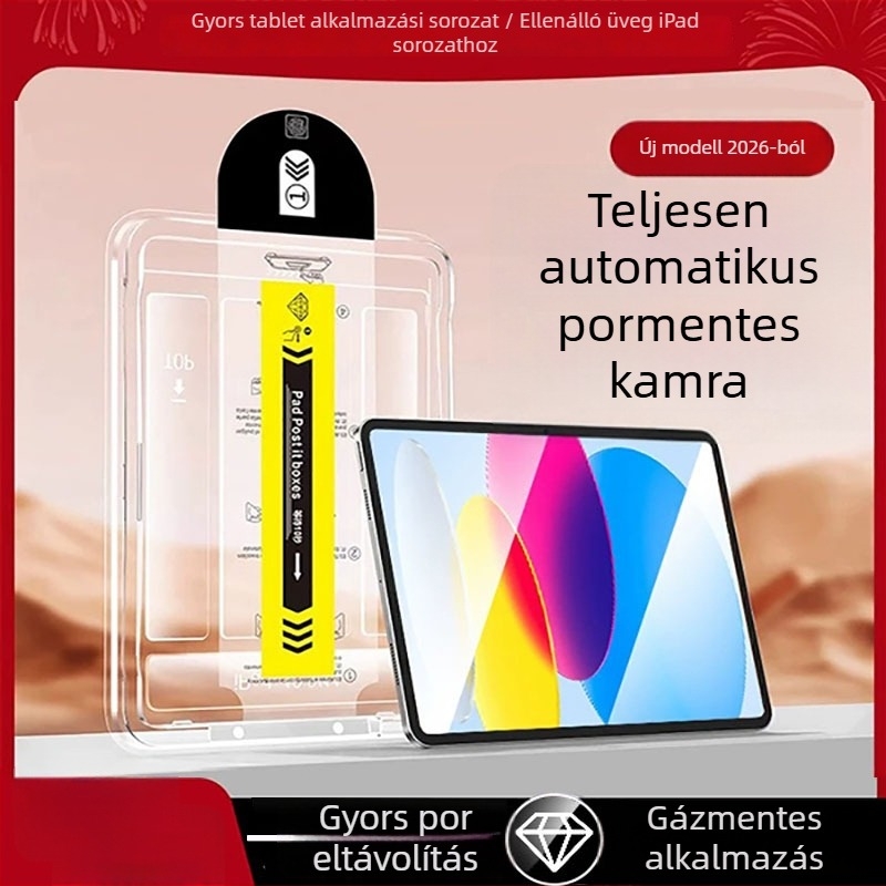 Edzett üveg kijelzővédő fólia iPad Pro 13 hüvelykhez – teljes lefedettség, anti-ujjlenyomat, anti-kék fény, porálló