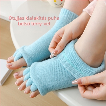 Uniszex ujjak zokni, középhosszú, poliészter-pamut keverék (80–90% poliészter), csúszásmentes, izzadságfelszívó, súrlódás elleni, japán stílus