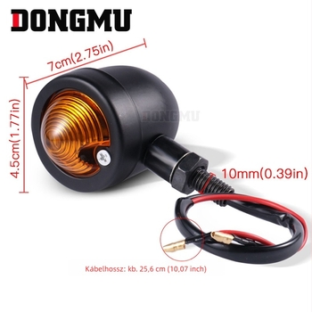 Motorkerékpár kanyarjelző fénye, modell HP-Z035, 12V, fém, testre szabható, kiegészítő Z035