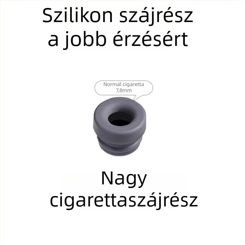 Fém cigarettatartó doboz mini diófa hamutartóval, gravírozott, 02-es modell, 70 g