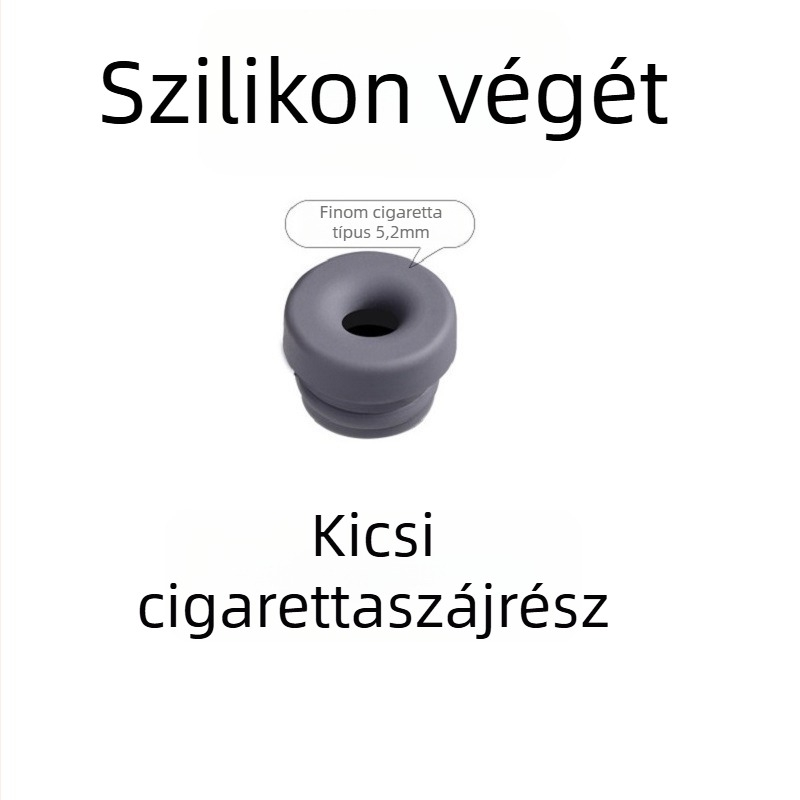 Fém cigarettatartó doboz mini diófa hamutartóval, gravírozott, 02-es modell, 70 g