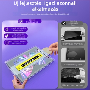 iPad edzett üveg kijelzővédő – teljes fedés, ütésálló, előoldali fólia, kékfény-szűrő