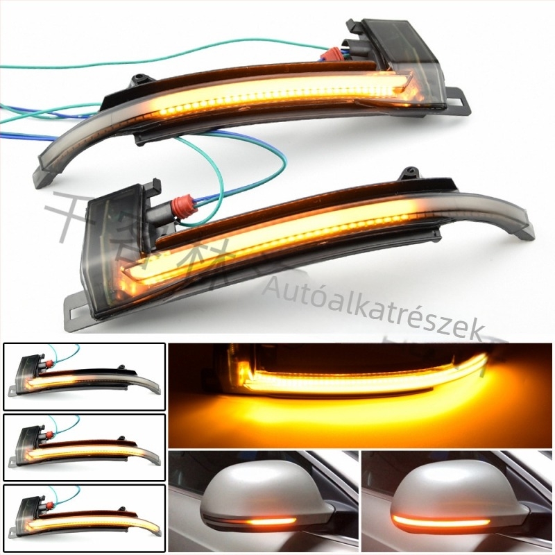 LED oldalsó tükör jelzőfénye az Audi A4/A5 B8/B8.5 RS5 RS4 A3 8P A6 A8 8K modellhez, 5W, 12V, ABS, LSG-AD03