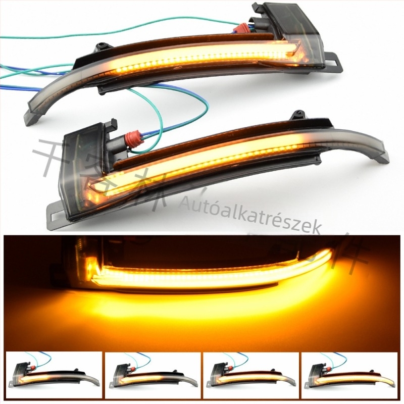 LED oldalsó tükör jelzőfénye az Audi A4/A5 B8/B8.5 RS5 RS4 A3 8P A6 A8 8K modellhez, 5W, 12V, ABS, LSG-AD03