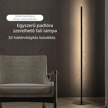 LED állólámpa, skandináv minimalist stílusban, nappali és hálószoba számára, dekoratív sarokvilágítás távirányítóval