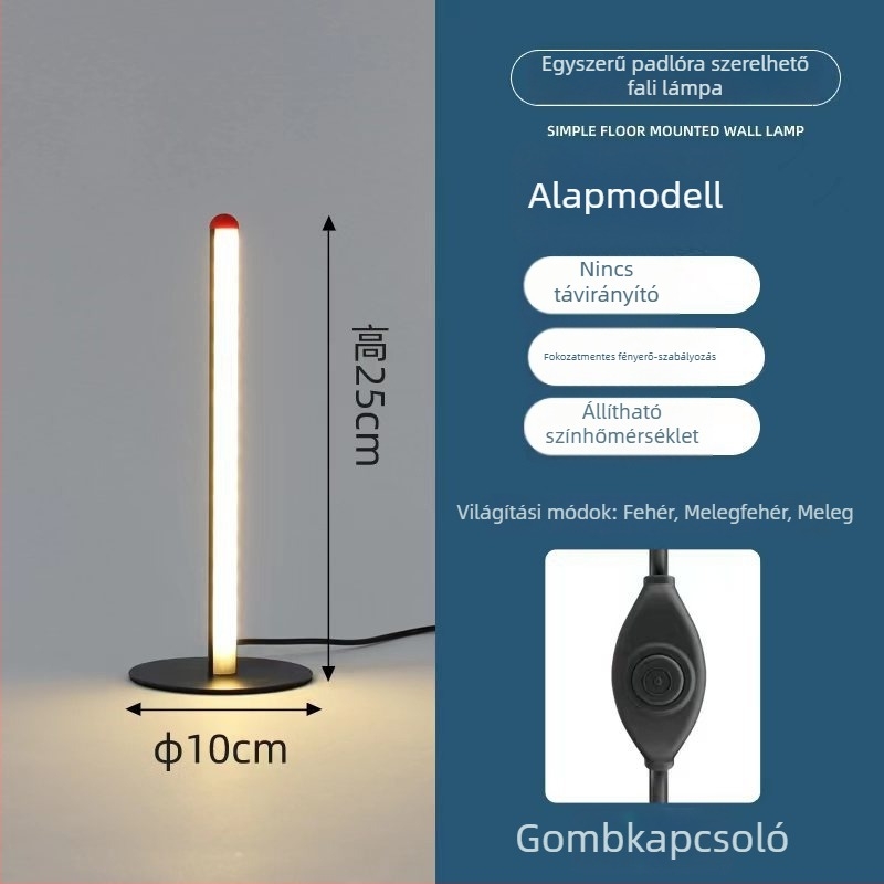 LED állólámpa, skandináv minimalist stílusban, nappali és hálószoba számára, dekoratív sarokvilágítás távirányítóval