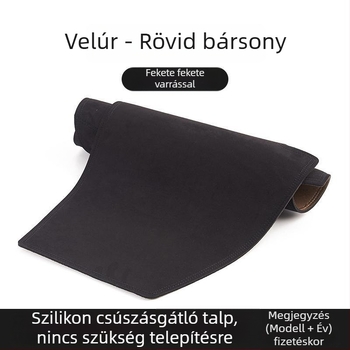 Autó műszerfal és középső konzol árnyékoló párna, velúr anyagból