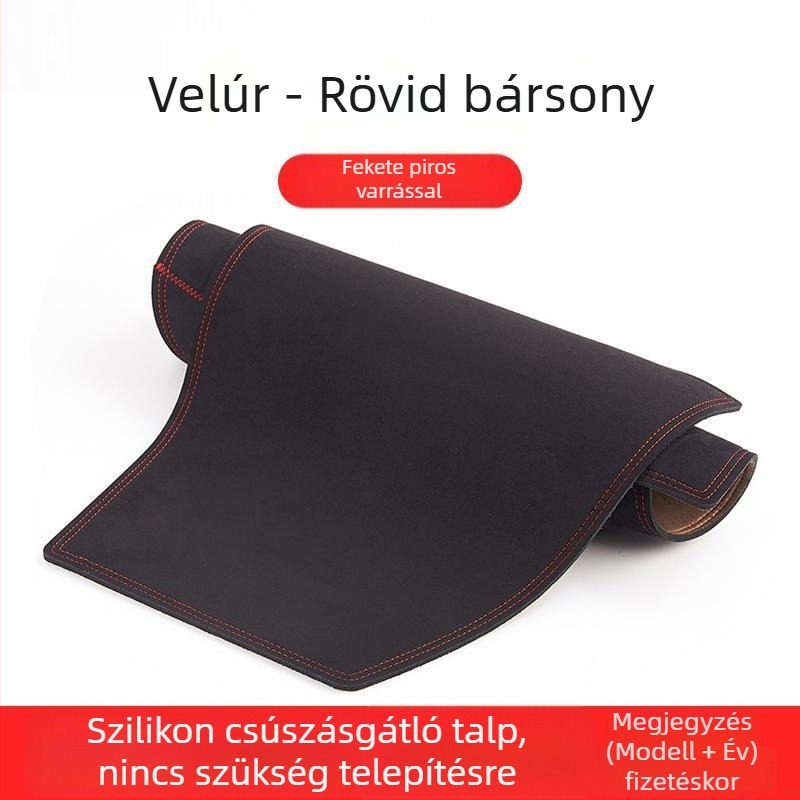 Autó műszerfal és középső konzol árnyékoló párna, velúr anyagból