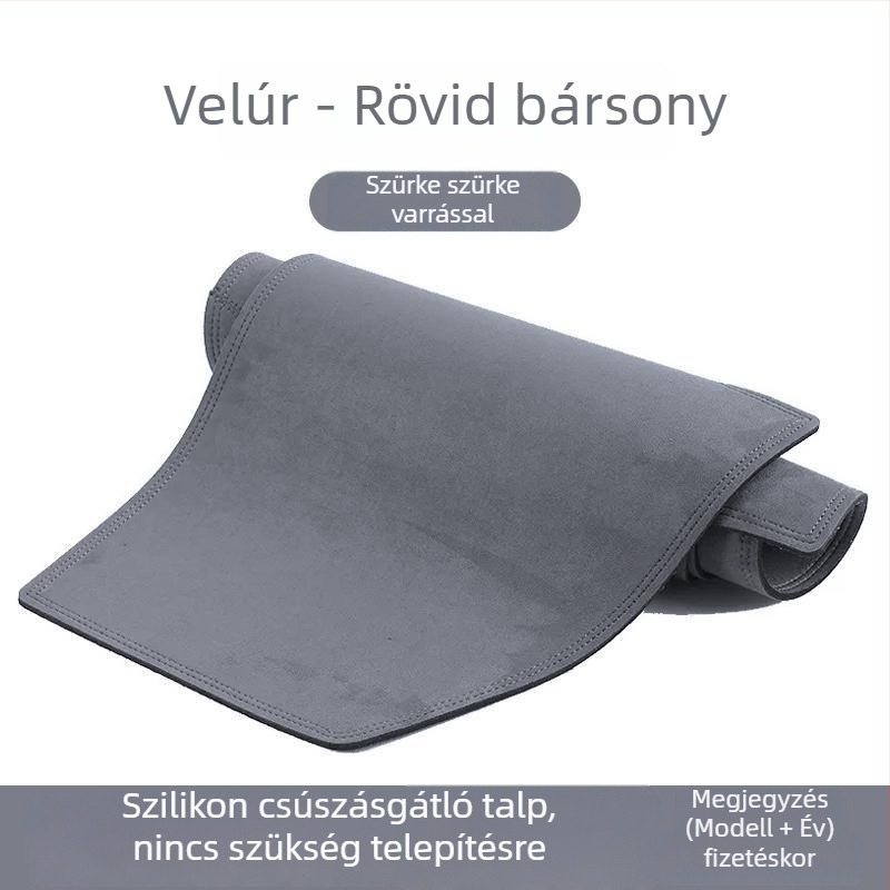 Autó műszerfal és középső konzol árnyékoló párna, velúr anyagból