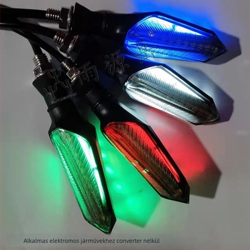 LED szekvenciális indexlámpa elektromos járművekhez és motorkerékpárokhoz, 36–72V, modell N17-Z, 2 LED, alkatrész ZD003