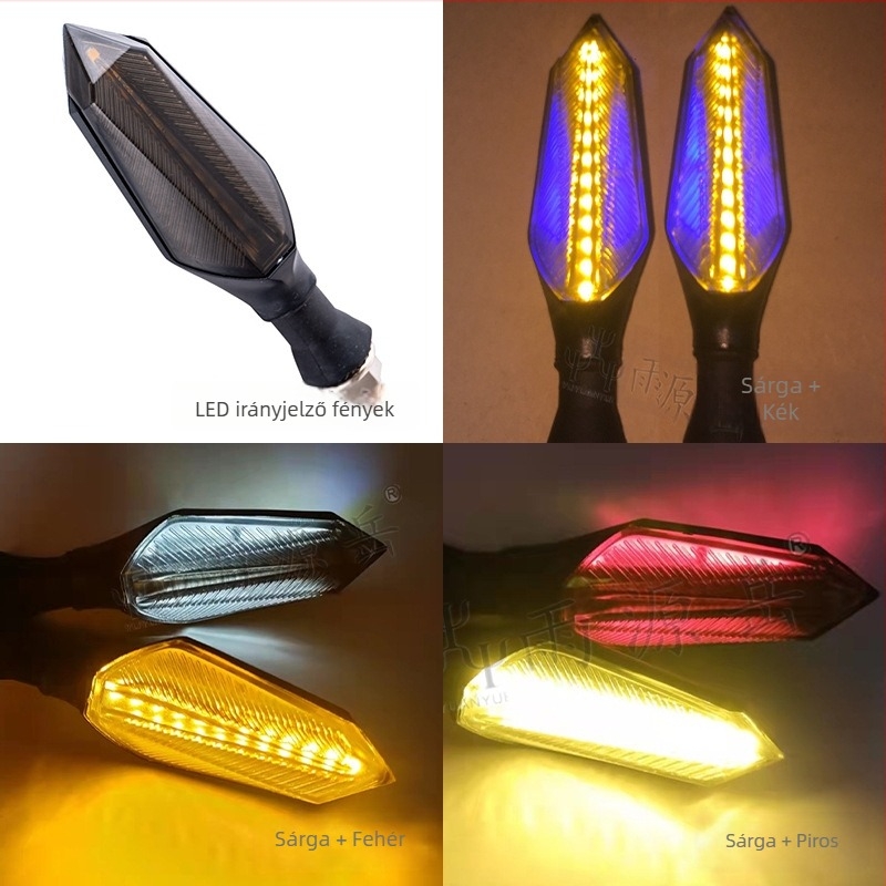 LED szekvenciális indexlámpa elektromos járművekhez és motorkerékpárokhoz, 36–72V, modell N17-Z, 2 LED, alkatrész ZD003