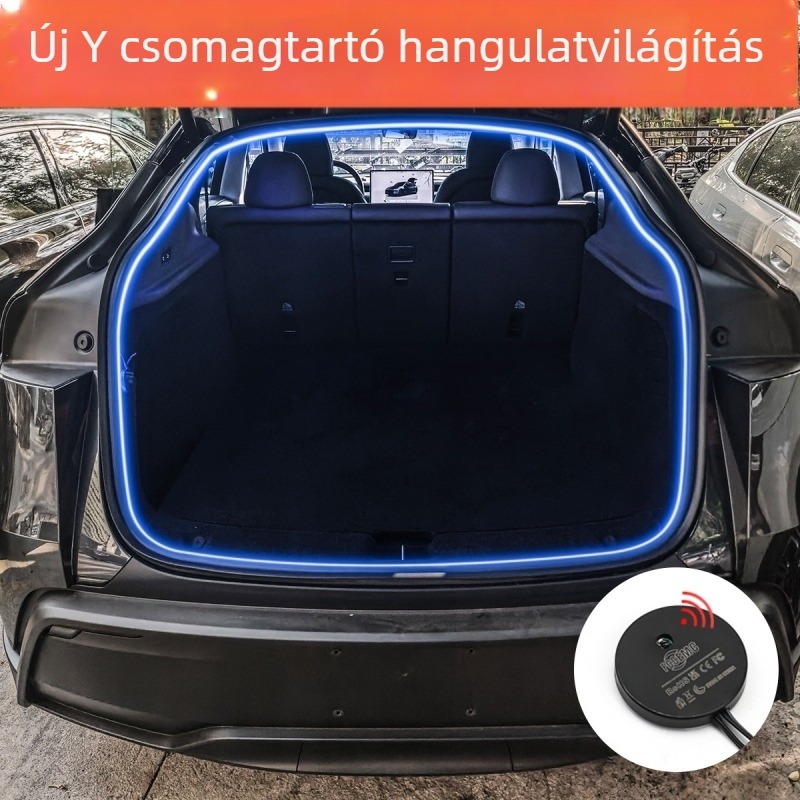 Tesla Model Y csomagtartó LED világítás – szilikon és LED belső fény, új verzió