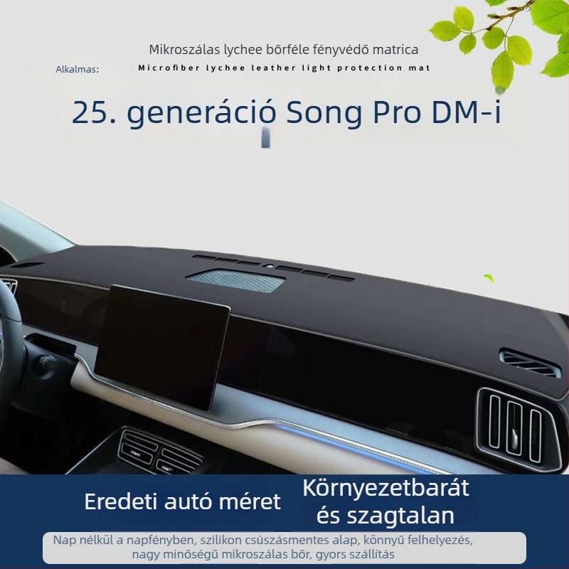 Mikroszálas bőr műszerfal matrac, logó mintával