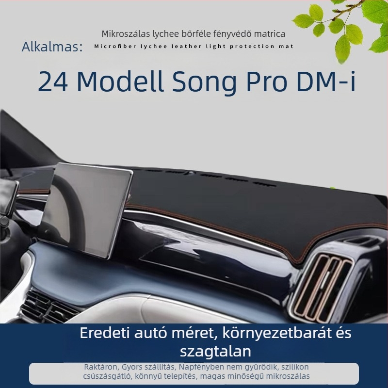 Mikroszálas bőr műszerfal matrac, logó mintával