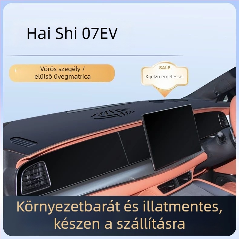 BYD Sealion 05 EV07 Jobbkormányos verzió Központi Konzol Anti-Reflex Párna – ultrafinom bőr, logó nyomtatás, cikkszám 3ZH32082652749