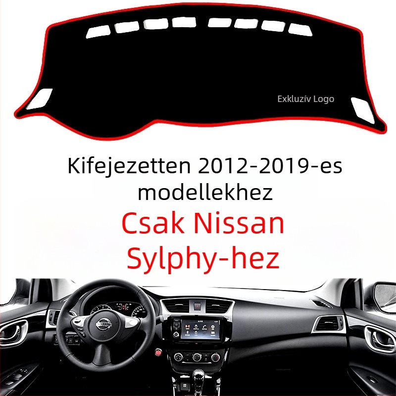 Nissan Sylphy középső konzolhoz – poliészter, egyszínű mintázat, napvédelmi funkció és csúszásmentes felület