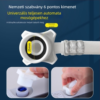Haier mosógép vízbetápláló cső, eredeti OEM, 4-pontos tömlő a dobhoz és a pulzátorhoz, meghosszabbított vízbetáplálócső