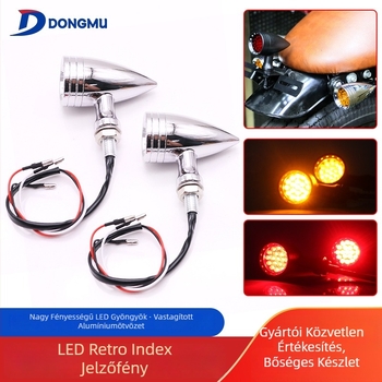 LED motorkerékpár indexlámpa, alumínium ház, HP-Z006, 10W, 12V