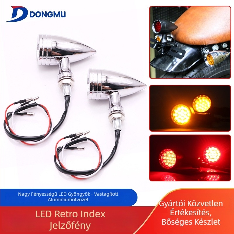 LED motorkerékpár indexlámpa, alumínium ház, HP-Z006, 10W, 12V