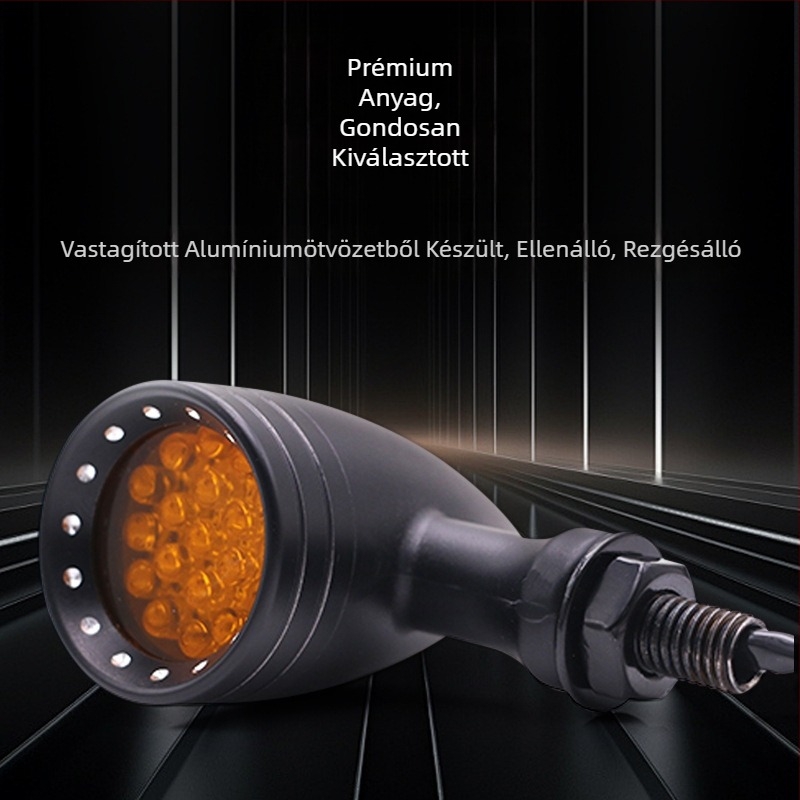 LED motorkerékpár indexlámpa, alumínium ház, HP-Z006, 10W, 12V