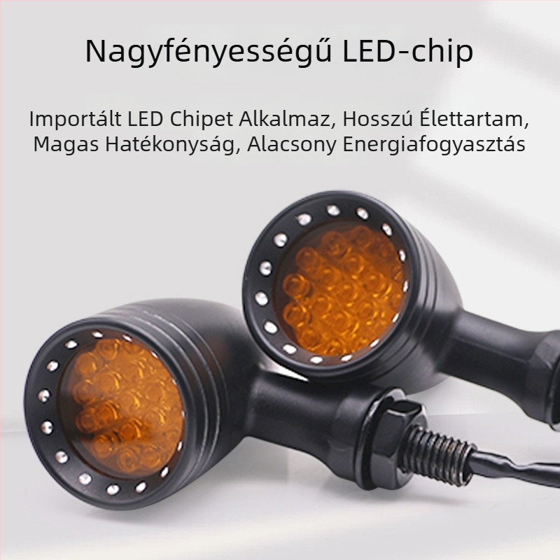 LED motorkerékpár indexlámpa, alumínium ház, HP-Z006, 10W, 12V