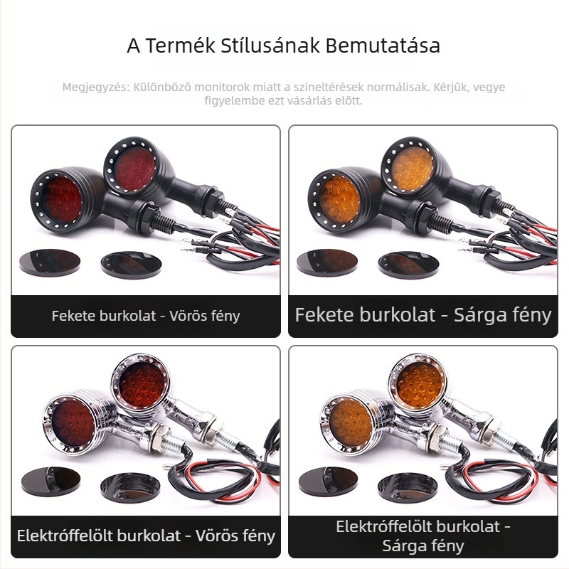 LED motorkerékpár indexlámpa, alumínium ház, HP-Z006, 10W, 12V