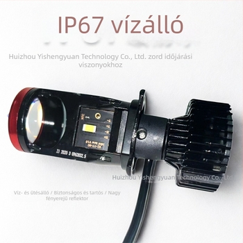 Y7D-H4 autó LED első lámpa, integrált magas- és alacsony fényszóróval, repülőgép-alumínium ötvözet, 3570 LED