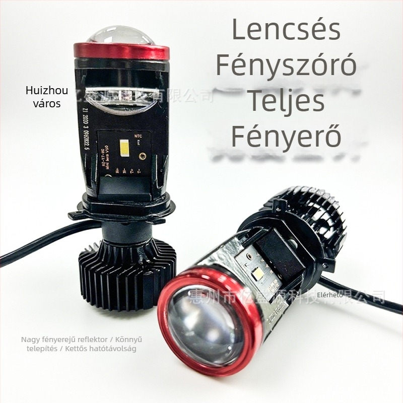 Y7D-H4 autó LED első lámpa, integrált magas- és alacsony fényszóróval, repülőgép-alumínium ötvözet, 3570 LED