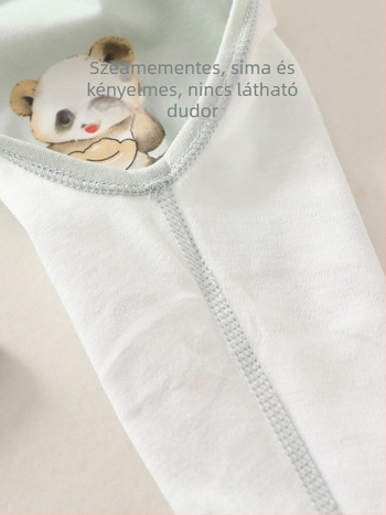 Baba nyitott ágyékkialakítású nadrág ősz-tél, 100% pamut, 1–3 éveseknek