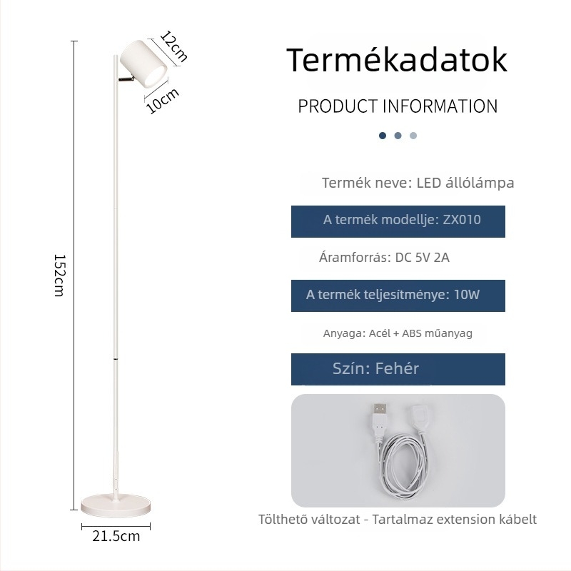 LED padlólámpa érintéses kapcsolóval, modern minimalist dizájn, ZX011, 40 SMD2835 LED, 5–10 m² fényhatótávolság