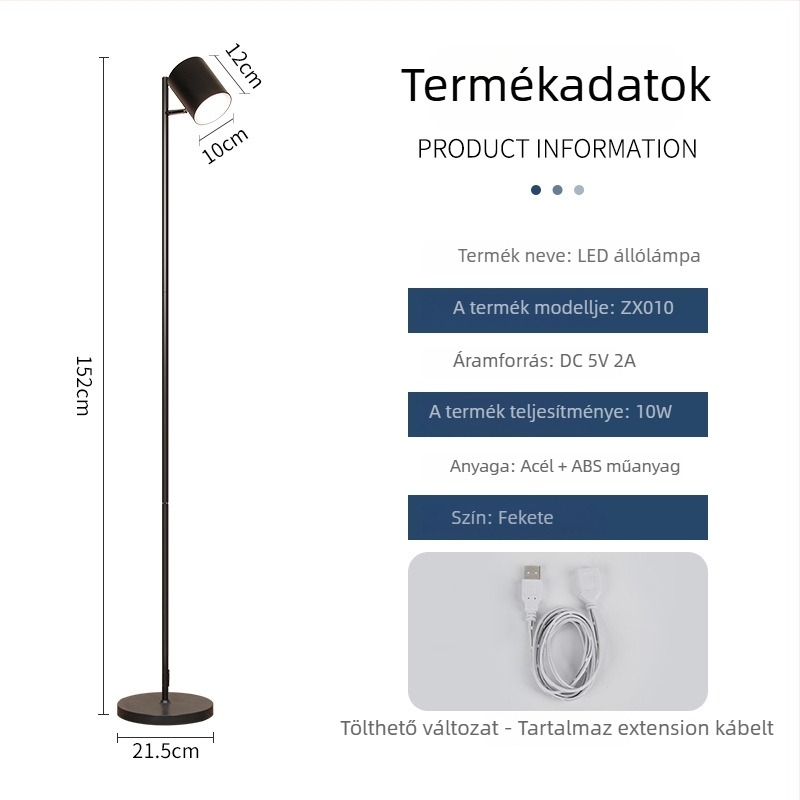 LED padlólámpa érintéses kapcsolóval, modern minimalist dizájn, ZX011, 40 SMD2835 LED, 5–10 m² fényhatótávolság