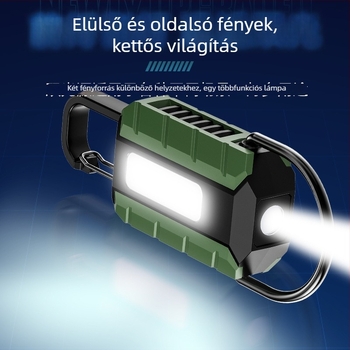LED kulcstartó zseblámpa — újratölthető, ultra fényes, mágneses, mini kültéri kemping világítás, 400 mAh akkumulátor