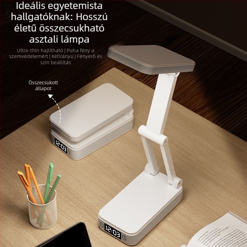 Összecsukható USB‑tápellátású asztali lámpa érintéses kapcsolóval, CRI ≥95, feszültség ≤36V, CE tanúsítvánnyal diákok számára