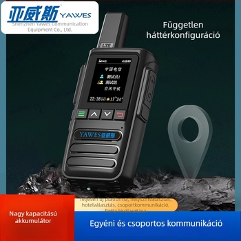 Rong Yin közösségi hálózati interkom kézi készülék – teljes készlet, hatótáv >50 km, lítium akkumulátor 8800 mAh, kijelző, porálló, többcsatornás