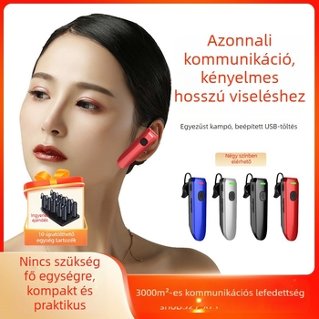 Fülhorgos walkie-talkie, 400-480MHz, 3W, 16 csatorna, 1000mAh akkumulátor, modell A08