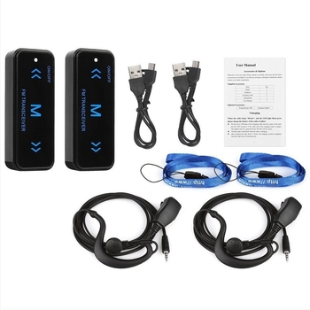Zerui lavalier intercom, 16 csatorna, 1,5W, hatótávolság 1,5–3 km