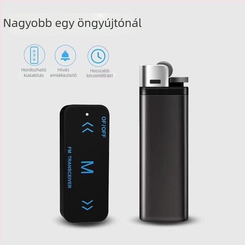 Zerui lavalier intercom, 16 csatorna, 1,5W, hatótávolság 1,5–3 km