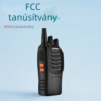 Baofeng BF-888S hordozható kétirányú rádió, 5W, 430–440MHz, 16 csatorna, 2800 mAh, hatótávolság 3–5 km
