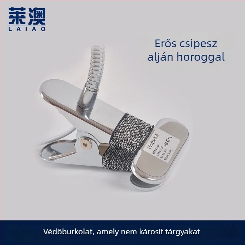 USB-klip LED asztali lámpa szemvédő funkcióval, 10 szintű fényerő-szabályozás és színhőmérséklet állítás