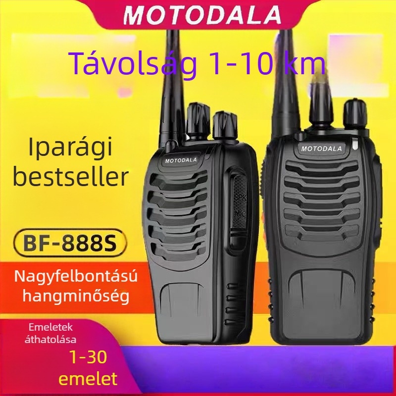 MT-888S polgári felhasználású kézi rádió, kültéri nagy teljesítmény, kompakt, 50 csatornás